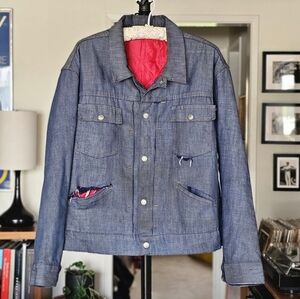 VTG 60s Men's Chambray Denim Ranch Jacket Size S Western Rockabilly